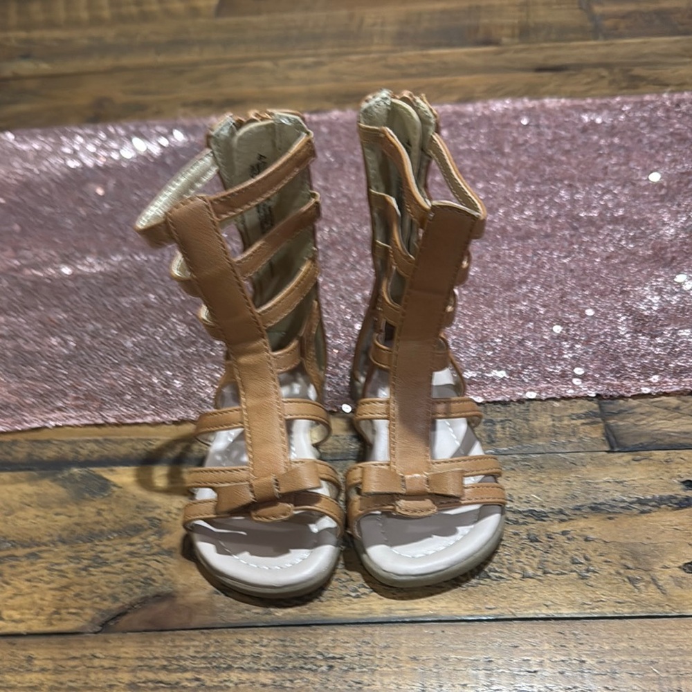 Toddler Tan Gladiator Sandals